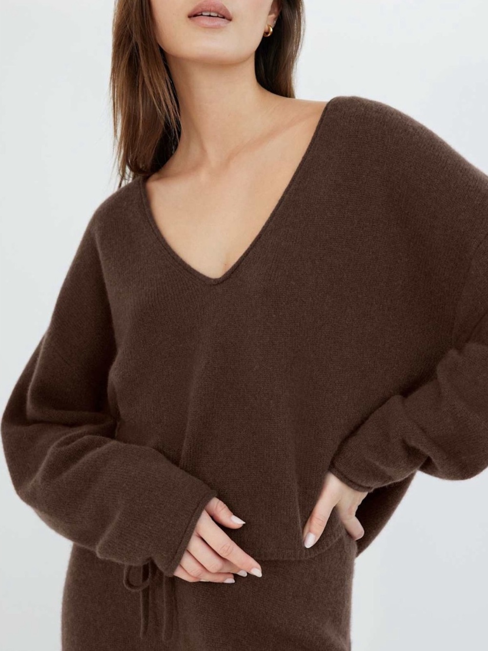 The Group by Babaton LUXE CASHMERE V-NECK SWEATER